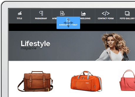 Website maken, drag en drop website builder